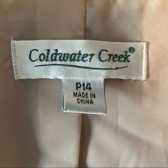 Coldwater Creek faux suede blazer. Cream and different shades of tans size P14 - Picture 15 of 16